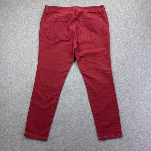Ann Taylor Loft Women's Red Jeans Modern Straight Size 10 - Picture 4 of 9